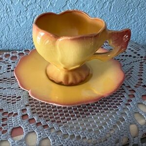 Vintage Brad Keeler Tulip Demitasse Teacup & Saucer